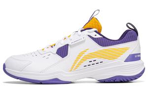 LINING Лининг Ace V коллекция амортизаторы противоскользящие износостойкие низкие бадминтонные кроссовки унисекс белый фиолетовый - белый фиолетовый, цвет White Purple