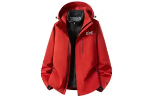 Пуховик женский с капюшоном Moderate 3 in 1 WARRIOR, красный (90 duck down 3-in-1 two-piece set diy badge)