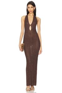 Вязаное платье Echo Misha, espresso