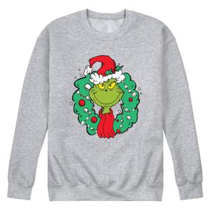 Мужской свитшот с венком Dr. Suess The Grinch Licensed Character