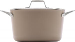 Calphalon Premier Ceramic Nonstick голландская печь с крышкой, 6.6 л, грибовидно-серый