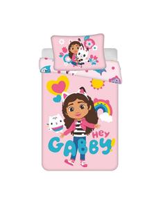 Детское постельное белье - пододеяльник 100х135 см и наволочка разных цветов Gabby's Dollhouse