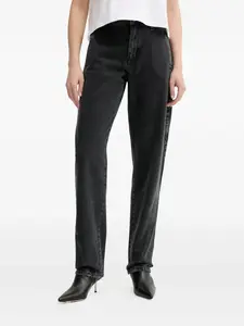 Джинсы с нашивкой-логотипом BOSS, черный