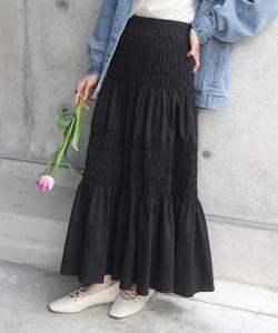 Хлопковая юбка со сборками