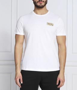 Футболка мужская Ea7 хлопковая с логотипом бренда, белый