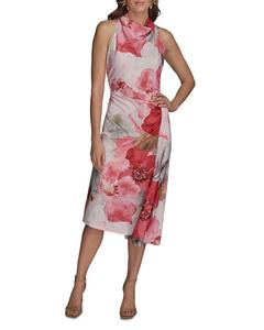 Асимметричное платье миди Donna Karan, красный