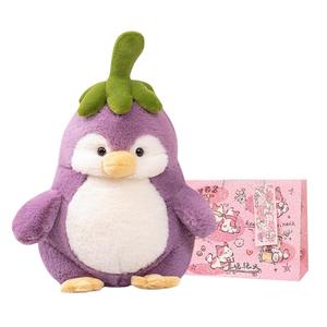 Плюшевая кукла Eggplant Penguin, высота 25см/40см/60см Tak Bebe