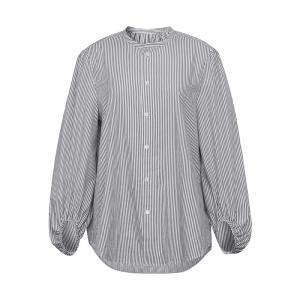 Рубашка полосатая Deep Breath с рукавами-фонариками, красный / белый