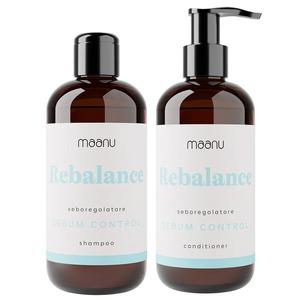 Набор для жирных волос: шампунь, 250 мл + кондиционер, 250 мл Maanu Rebalance