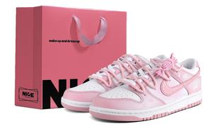 Детские скейтбординг кроссовки dunk shopping bag, milk candies bubbles, устойчивые к истиранию, низкие, для подростков Nike, розовый