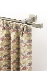 Карниз для штор GARESA "Cubus, внутренний карниз кубовидной формы", 1 направляющая, желаемая длина, комплект внутренних карнизов, выдвижной, дерево-алюминий 140 см, цвет chromfarben