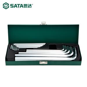SATA 09143 Набор удлинённых шестигранных ключей, 14 предметов, с плоской головкой и шестигранником