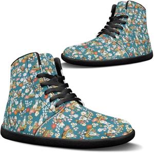 Пасхальные босоножки для женщин с голой пяткой, легкие кроссовки с широкой носочной частью, противоскользящие, высокие, с подошвой нулевого перепада GETELINSENG, Rabbit Flowers