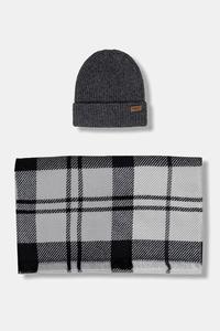Шапка и шарф Barbour, серый
