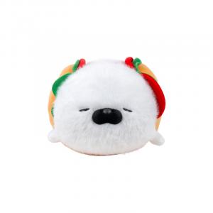 Плюшевая игрушка Lazy Otter в виде бургера, картошки фри и хот-дога высотой 40 см Love, белый