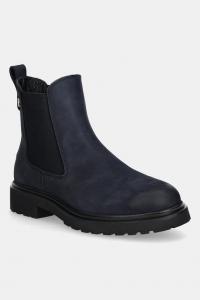 Ботинки TH NUBUCK CLEATED CHELSEA из нубука Tommy Hilfiger, темно-синий