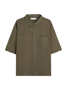 Рубашка на пуговицах Comfort fit Bershka, хаки