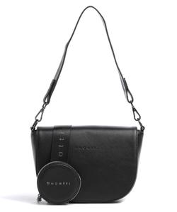 Сумка через плечо "Алмата" из искусственной кожи. Bugatti, черный