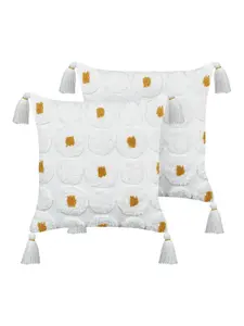 Декоративная подушка Beliani 2er Set Deko AZALIA, цвет weiß/gelb