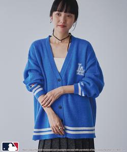 Эксклюзивный вязаный кардиган MLB с жаккардовым логотипом разных расцветок Coen, цвет Cobalt