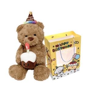 Рюкзак Birthday Bear в виде торта плюшевая игрушка кукла плюшевая кукла высота 33см CHONGRONGLIANYU