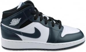 Баскетбольные кроссовки Nike Air Jordan 1 Mid для мужчин, Armory Navy White Black