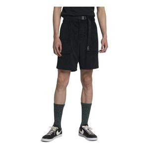 Шорты Men's Nike Solid Color Big Pocket Design Adjustable Belt Sports Straight Shorts Black AA1076-010, черный