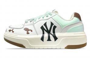 MLB Толстые кроссовки для скейтбординга Chunky Liner Cow Spot Green Low top, унисекс, цвет слоновой кости