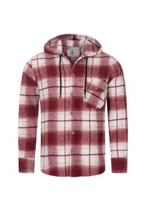 Рубашка в клетку с капюшоном Rock Creek, красный