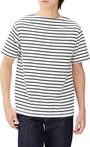 Футболка с коротким рукавом и морской каймой Helly Hansen HH62419, сшитая по индивидуальному заказу, размер S/S, HH, Marine Border Tee, унисекс, кремовый/темно-синий