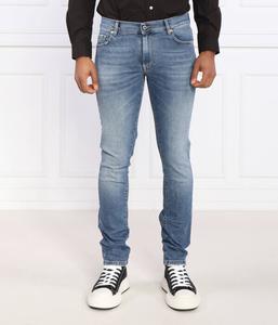 Джинсы Iceberg Slim Fit с логотипом на заднем кармане, синий