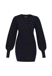 Вязаное платье faina, темно-синий