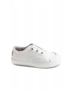 Детские парусиновые кроссовки на резинке Pablosky, белый