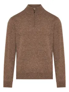 Поло на молнии Canali, коричневый