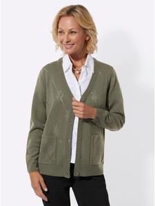 Ажурный кардиган цвета хаки WITT WEIDEN