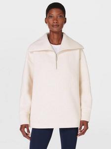 Сияющая толстовка на молнии 1/2 дюйма Sweaty Betty, цвет Oatmeal Marl