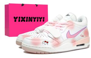 Jordan Legacy 312 Abrasion Resistant Low top Vintage Basketball Shoes Women's Pink