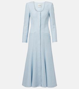 Платье миди из жаккарда Roland Mouret, синий