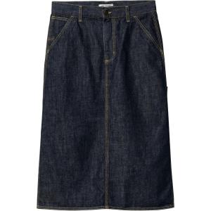 Джинсовая юбка с разрезом на одно колено Carhartt WIP, синий