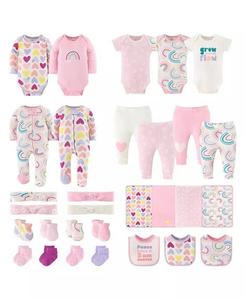 Подарочный набор Baby Girls Baby Layette для малышей Pretty Sweet, 30 основных предметов, 0–3 месяца The Peanutshell, мультиколор