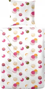 Постельное белье Primera Soft Seersucker 155x220 Dots Circles Pink White 213067-41 PRIMERA