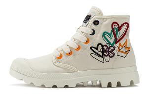 Pampa Canvas Shoes Unisex High-top Soft Белый/зеленый/красный/черный/желтый Palladium