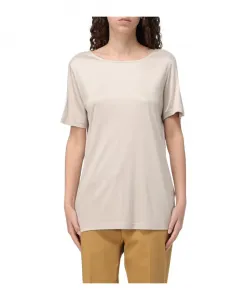 Шелковый топ с вырезом-лодочкой Fay, белый