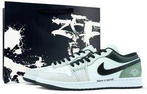 Jordan Эйр 1 антискользящие износостойкие низкие винтажные баскетбольные кроссовки мужские зеленые