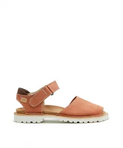 Мужские менорикины из кожи на застёжке Castell Menorca, коричневый