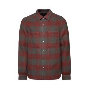 Топ Rick Owens Wool Jumbo Plaid Outershirt, Rosewood Plaid