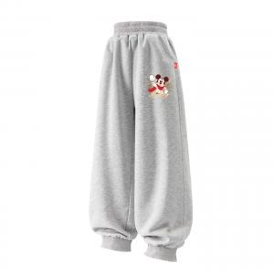 Детские вязаные спортивные штаны Thickness Disney, [thickened and fleece-lined]di's handshake k серый