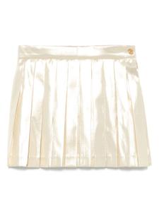 Плиссированная мини-юбка Versace Kids, золотой