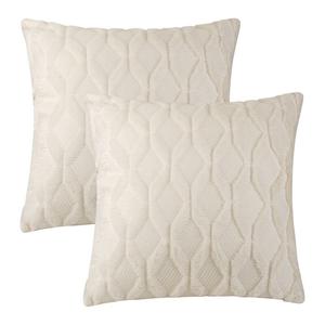 Короткие плюшевые однотонные мягкие декоративные наволочки для гостиной, 2 шт., 18 x 18 дюймов Unique Bargains, цвет Apricot