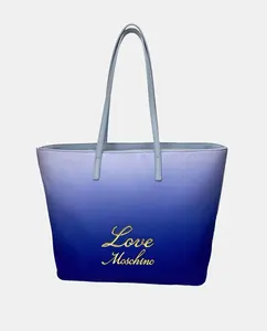 Большая сумка с принтом тай-дай и застежкой-молнией Love Moschino, синий